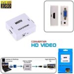⁦شاحن VGA صغير الي HDMI، وصلة محول VGA2HDMI 1080 بيكسل بصوت للاب توب والكمبيوتر لجهاز عرض تليفزيون عالي الدقة HD⁩ - الصورة ⁦11⁩