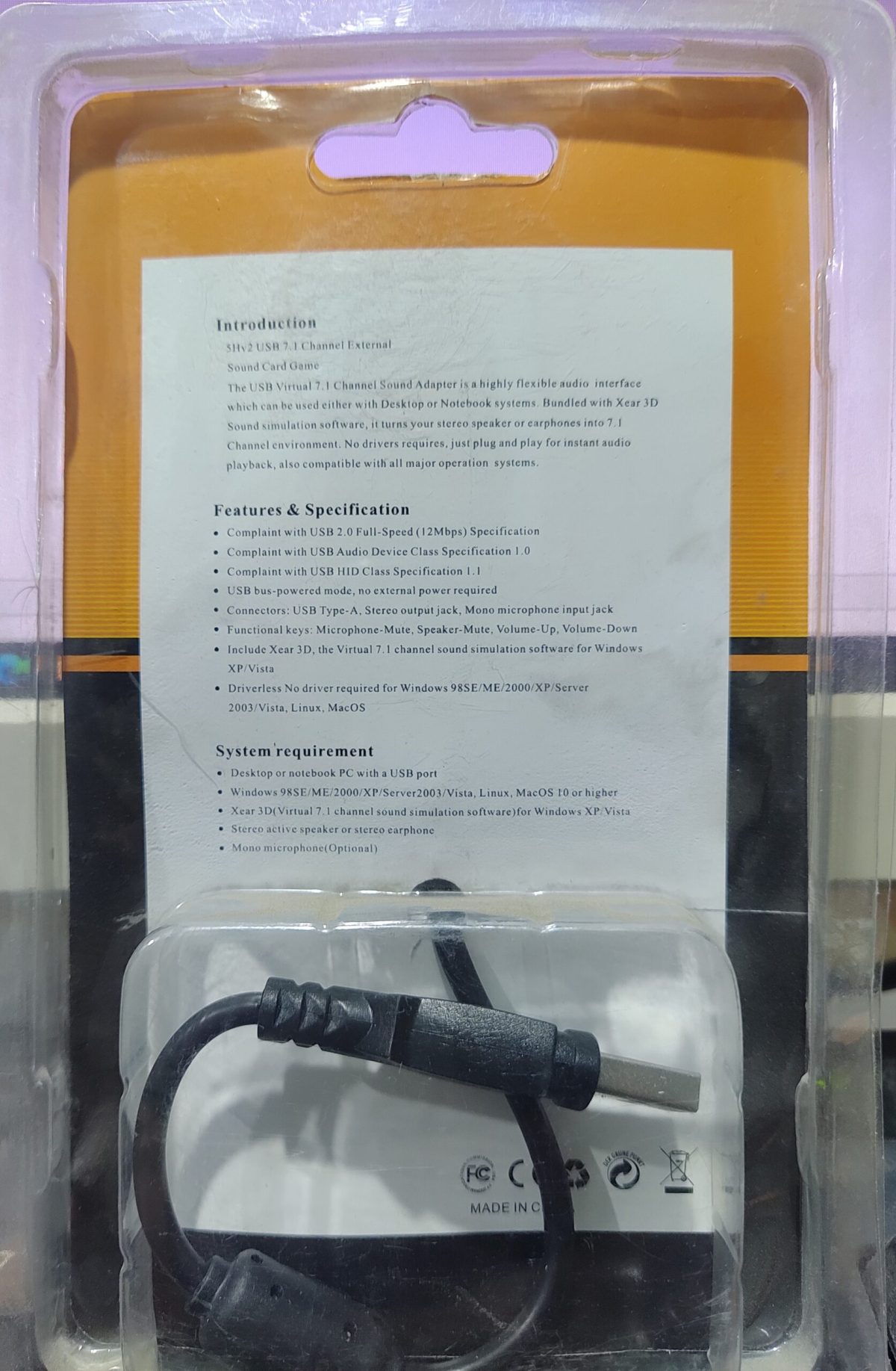 ⁦محول بطاقة صوت خارجي | من jak 3.5  الى USB⁩ - الصورة ⁦3⁩