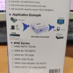 شاحن VGA صغير الي HDMI، وصلة محول VGA2HDMI 1080 بيكسل بصوت للاب توب والكمبيوتر لجهاز عرض تليفزيون عالي الدقة HD