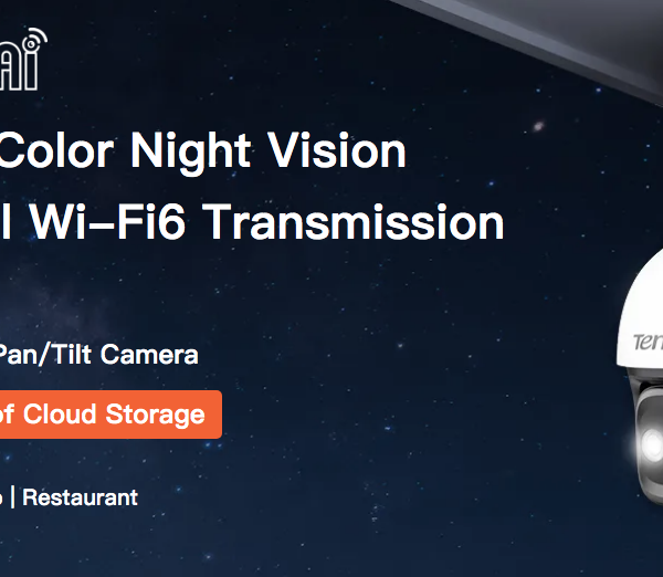 تيندا CH3 كاميرا مراقبة خارجية بتقنيه الواي فاي، 3 ميجا بكسل، ملونة بالكامل - أبيض