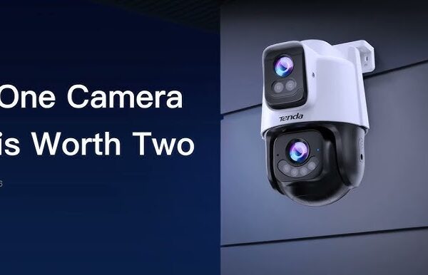 تيندا CH9-كاميرا خارجية ثنائية العدسة بدقة 6 ميجابكسل مع خاصية التوصيل اللاسلكي - أبيض