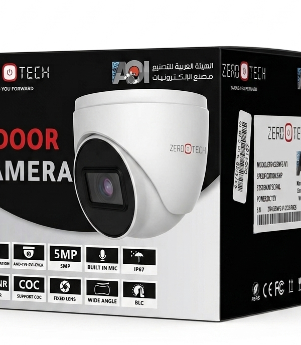 كاميرا مراقبة داخلية 5MP من Zero Tech – ميكروفون مدمج ورؤية واسعة بجودة عالية