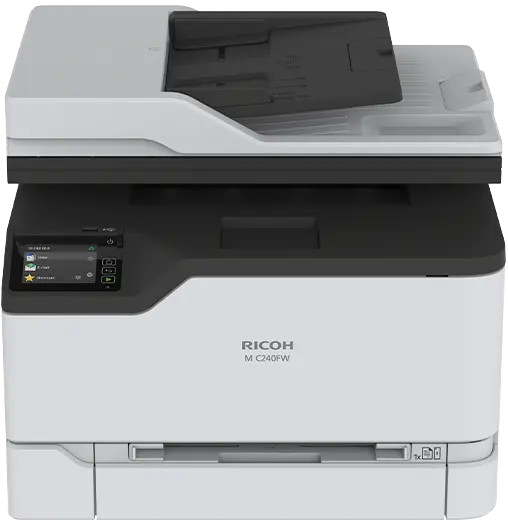 طابعة Ricoh M C240FW ألوان متعددة الوظائف – طباعة / سكانر / نسخ / فاكس + واي فاي